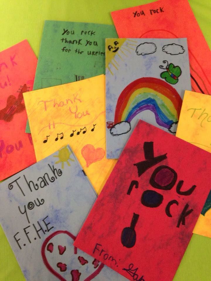  picture of thank you cards created by students of Farmington Public Schools